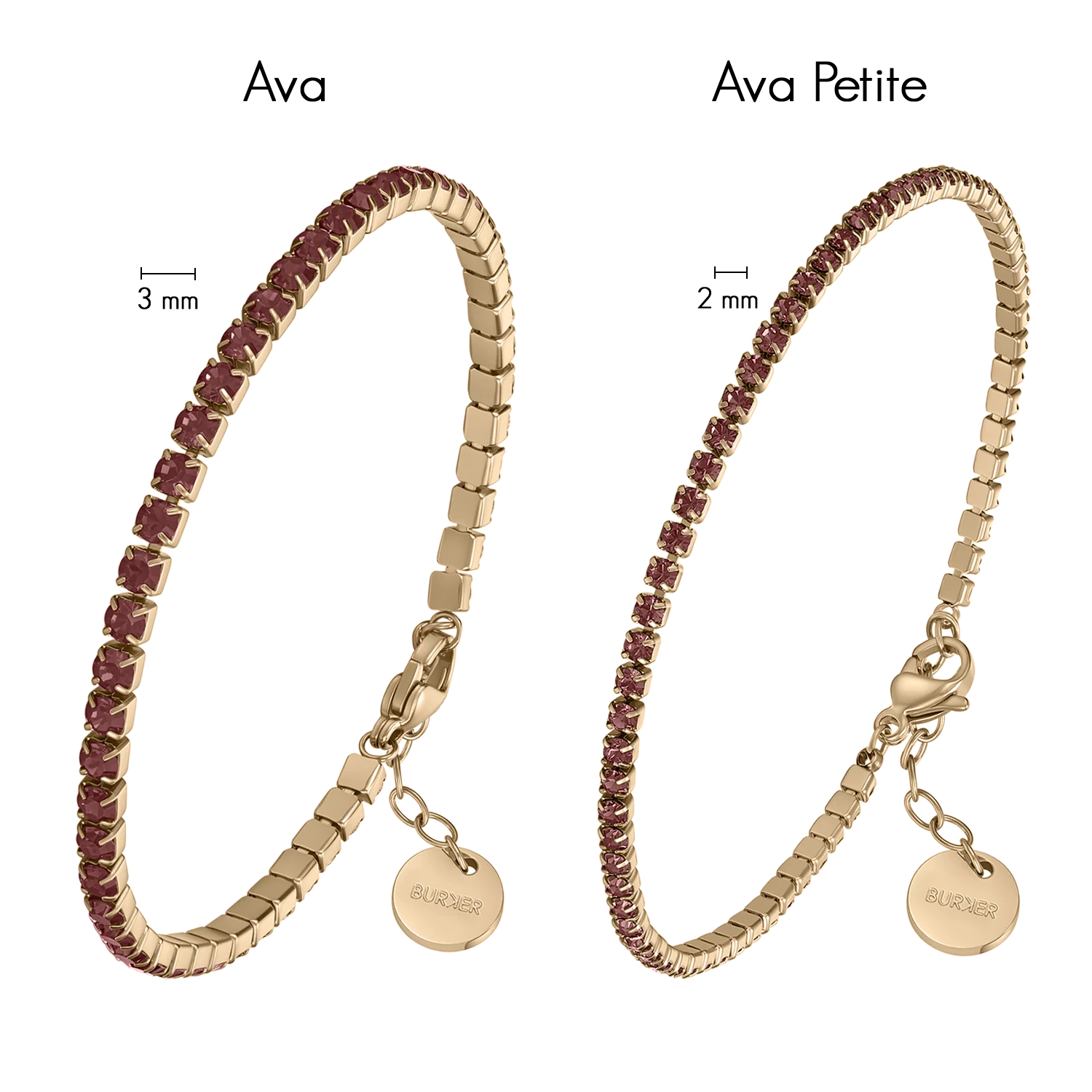 Ava Gold Burgundy - Image 2
