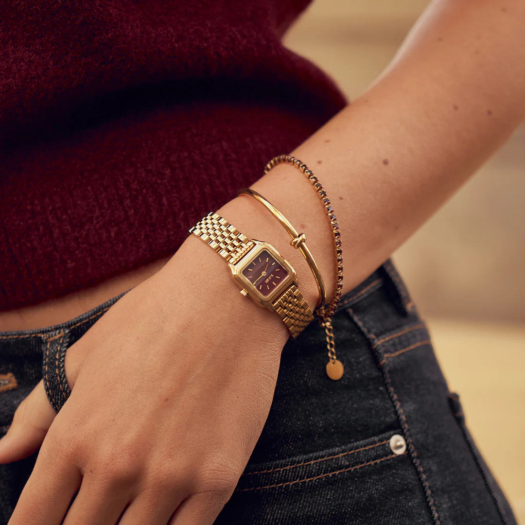 Ava Gold Burgundy - Image 5