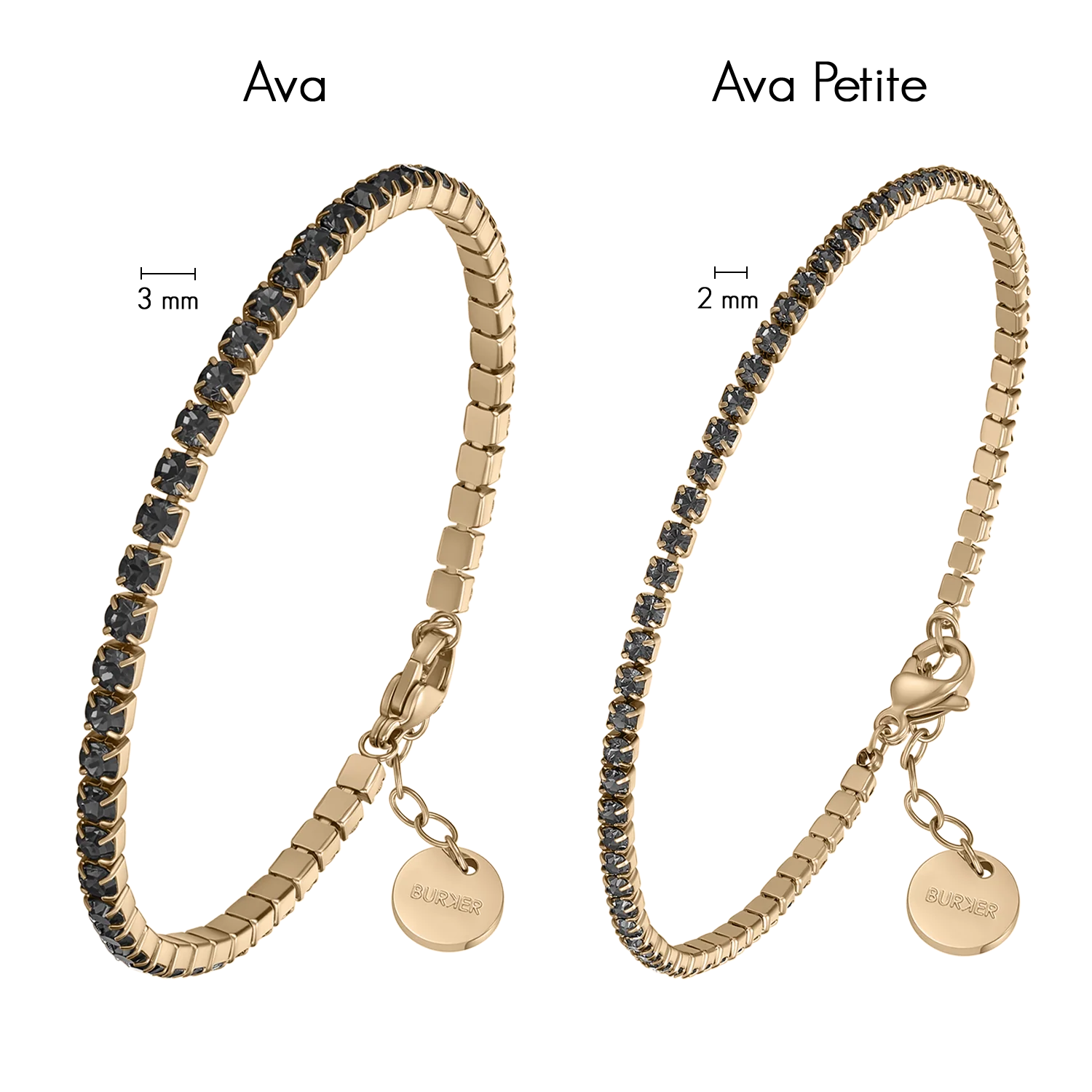 Ava Petite Gold Black Bracelet - Image 4