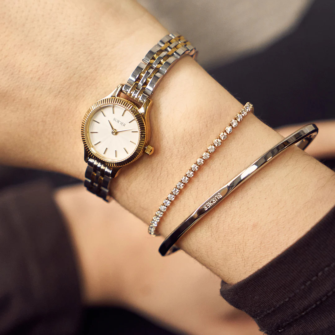 Ava Petite Gold White Bracelet - Image 2
