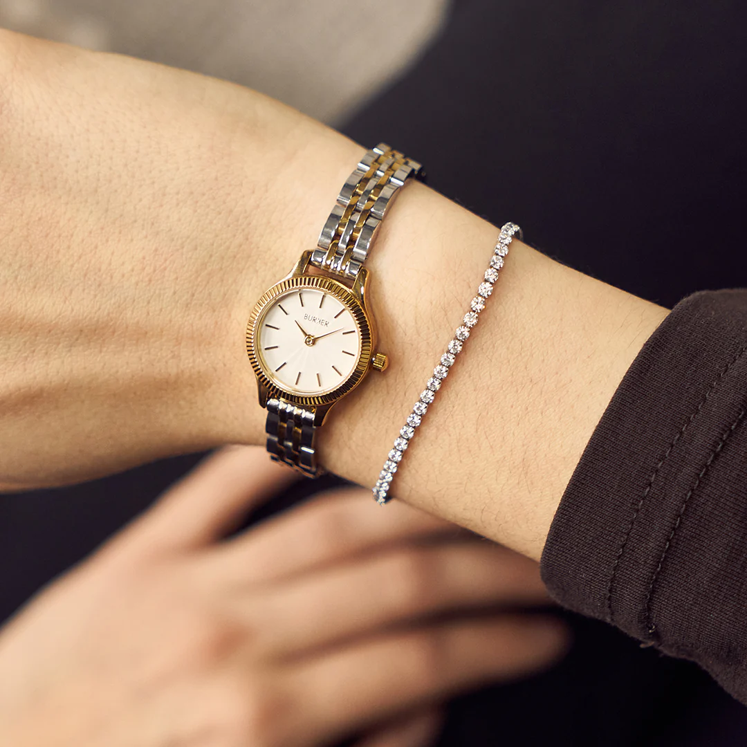 Ava Petite Silver White Bracelet - Image 2