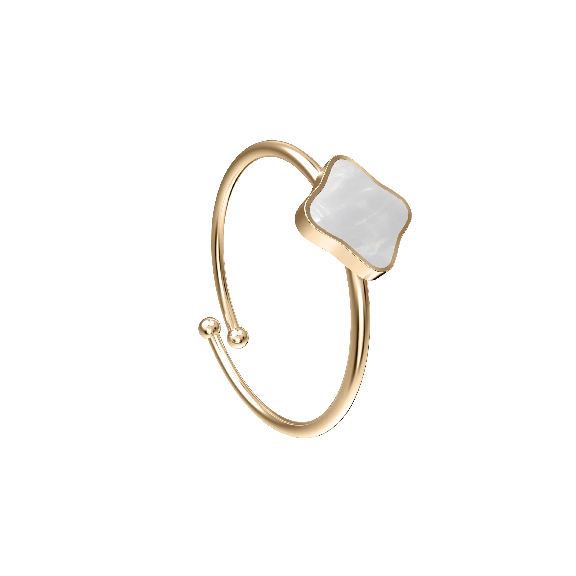 Flora Gold White Ring